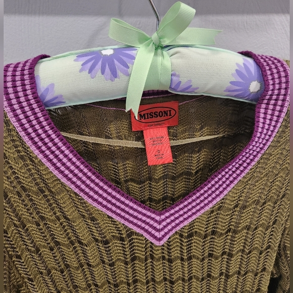 Missoni for Target• Green and purple knit sweater, Sz S - Picture 4 of 6
